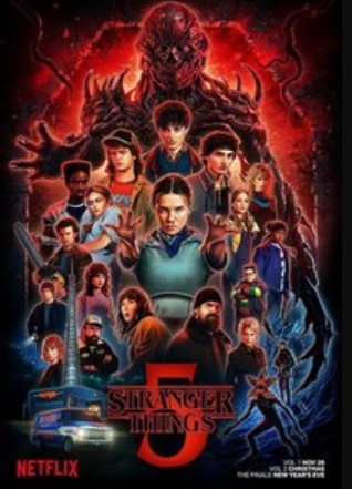 Stranger Things Season 5 2026 Hindi Dubbed Netflix premium review catalog poster