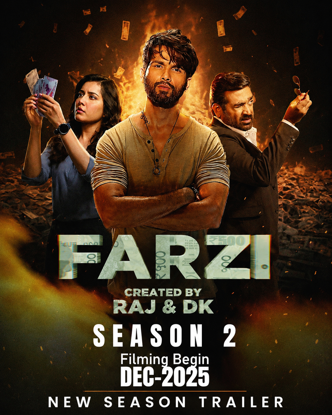 Farzi Season 2 2026 Hindi Web Series Prime 1080p premium review catalog poster