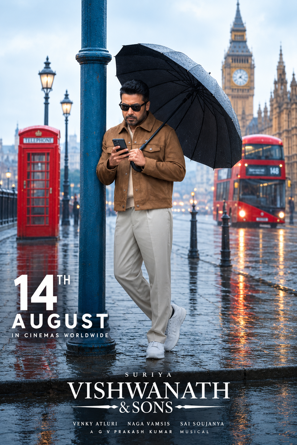 Vishwanath & Sons 2026 movie poster featuring Suriya